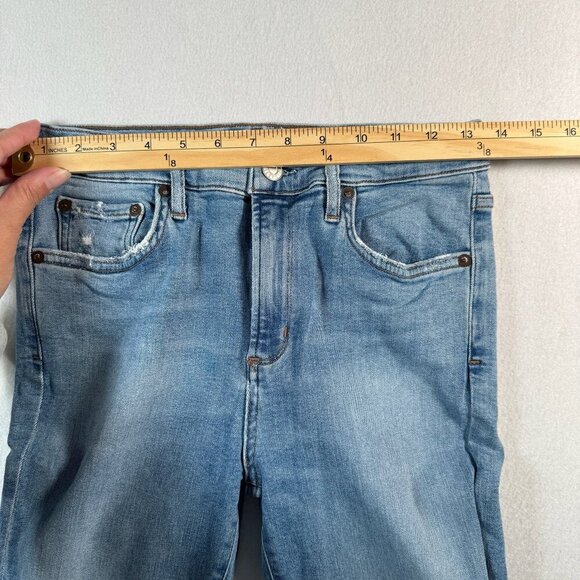 Agolde Jeans Womens 29 Blue Skinny Mid Rise Medium Wash Stretch - Picture 6 of 11